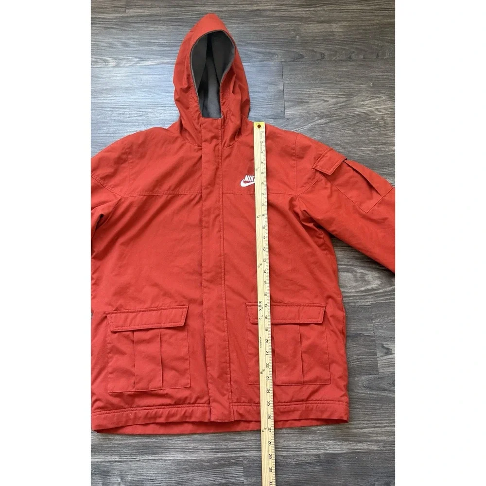 Kids Nike Sportswear‎ Jacket Coat Deep Orange Grey Reversible XL 14